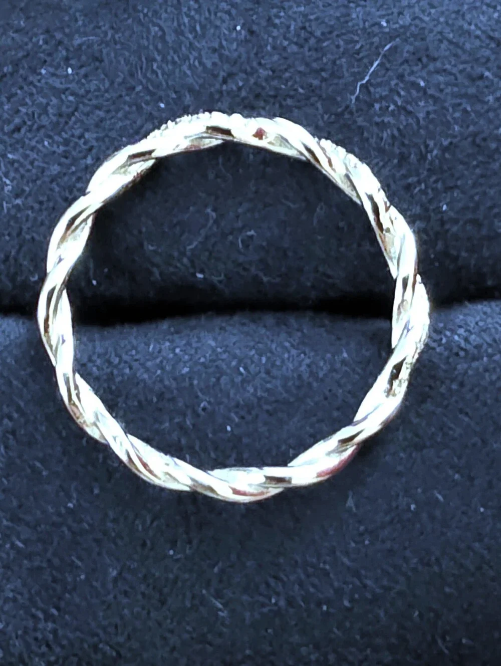 925 Silver CZ Twist Band Ring (Vintage)